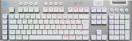 Logitech G915 X LIGHTSPEED - Tactile - 100% - Gaming Tastatur - Nordisk - Hvit
