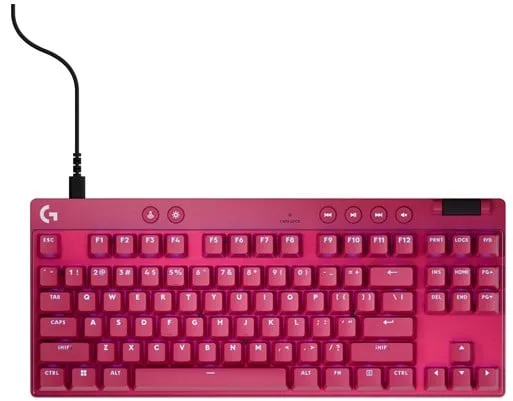 Logitech G PRO X TKL LIGHTSPEED - Logitech Magnetisk Analog - Lineær - Gamingtastatur - Uten Numpad - Nordisk - Rød