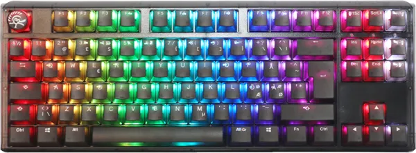 Ducky One 3 - Aura Black Nordic - TKL - Kailh Box Jellyfish Switch Y - RGB - ND - Gaming Tastatur - Nordisk - Svart